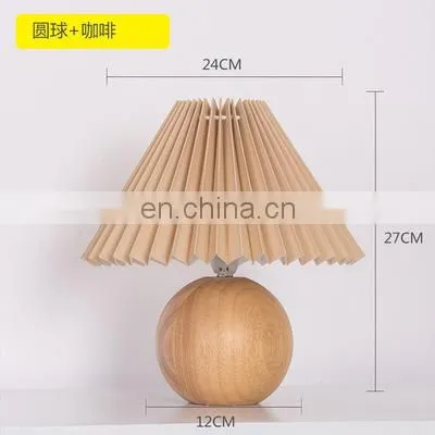 Art Decor Dining Desk Light Fabric European Hotel Living Room Bedside Table Lamps photo-3