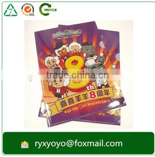 Carton Printed a4 Size L Shape Plastic File Folder for Promotion Gift photo-5
