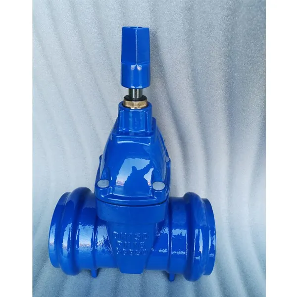 DIN Pn10 Epoxy Coated Grooved End Soft Seal Gate Valve DN50-DN300 photo-3