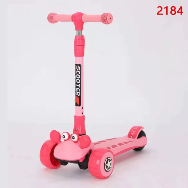 Children's Scooters Children's 3-wheel Music Glowing Folding Toys, Outdoor Sliding Sports, Boys and Girls Kids Kick