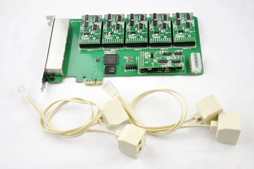 Newest 24 Ports Asterisk Fxo Fxs Card,ippbx Pci Card, Asterisk PCIe Card photo-5