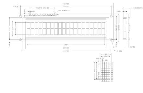 20 Characters X 2 Lines Monochrome FSTN DOT Matrix LCD Type 2002 LCD photo-2