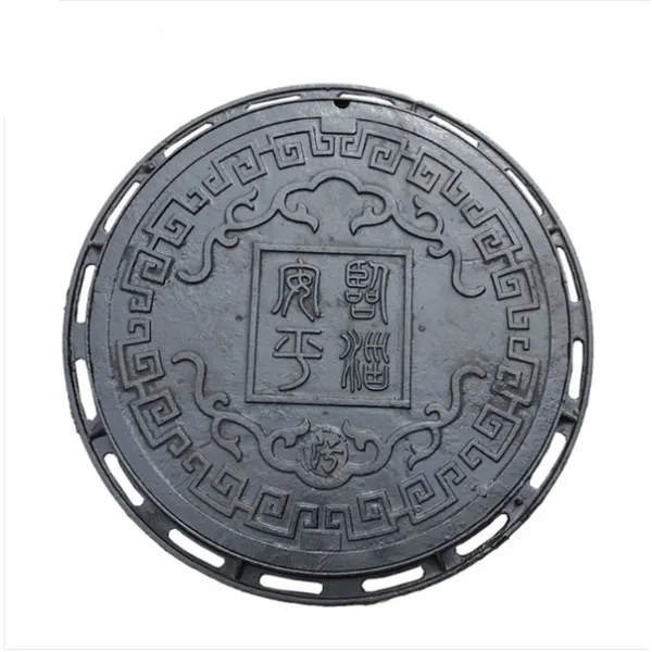 Iron 40 Tons Loading Capacity EN124 500*600 Single Double Seal Durable Square Triangular Manhole Covers for Parking Safety photo-4