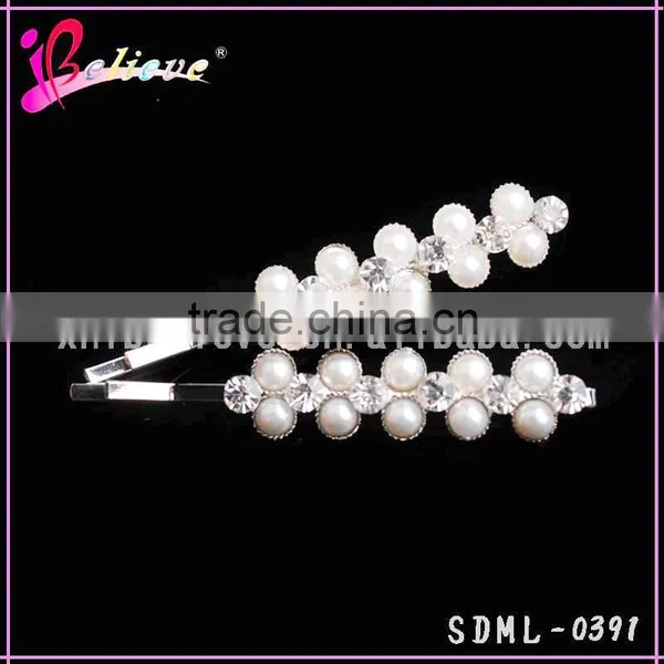 Cheap Fashion Hair Clip Accessories Ladies Rhinestone Hair Clip Pearl Hair Pins photo-3