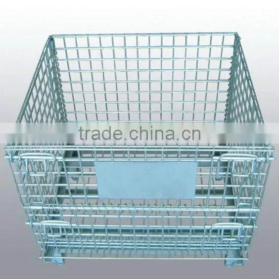 Galvanized Foldable Wire Container in Store photo-2