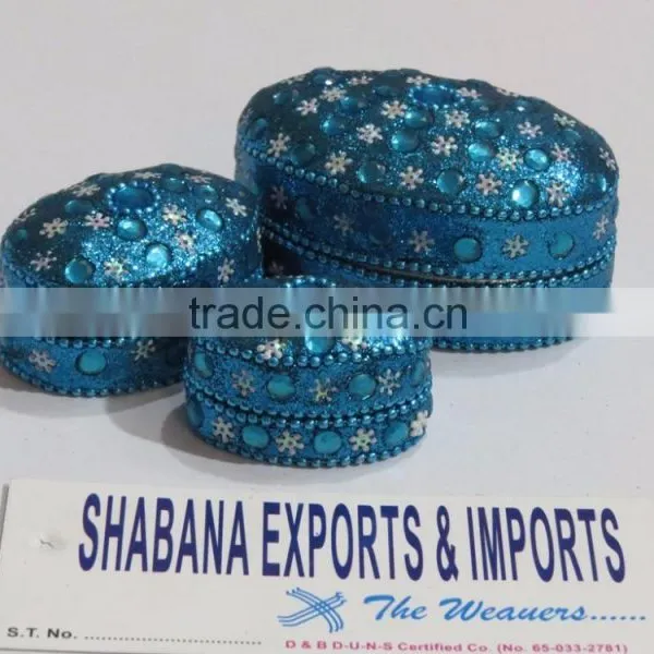 Rajashtani Jewelry Boxes Indian Trinket Aluminium Box Storage Case photo-2