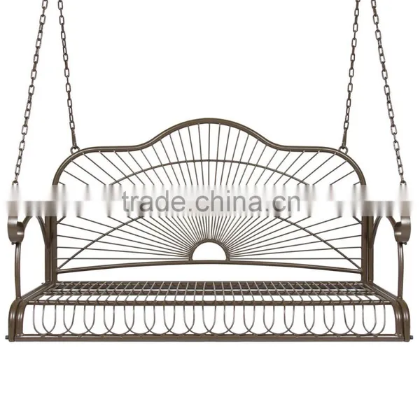 Best Choice Products Leisure Iron Modern Outdoor Patio 3 Seat Double Hanging Swing Chair photo-2