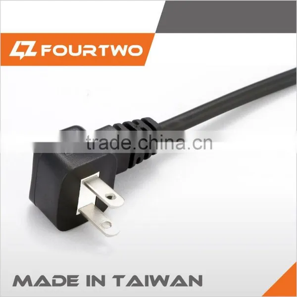 UL Approved Male Power Cord Angle Plug Nispt-2 Power Cord 2 Pin ac Power Cord Plug