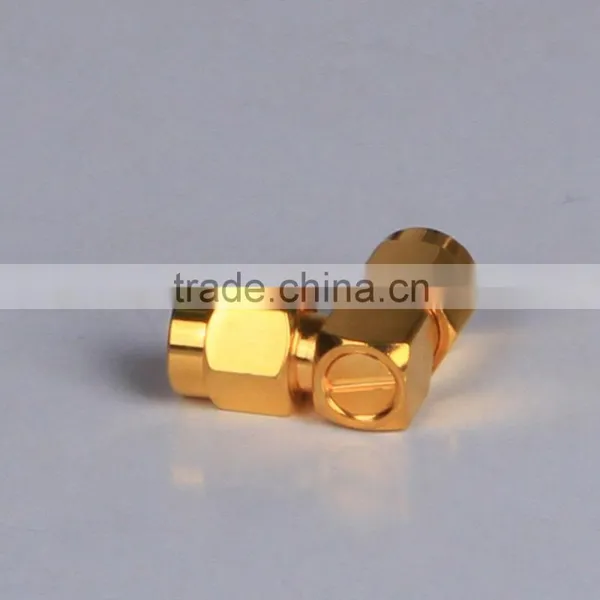 Right Angle Male Gold-plated RF SMA Coaxial Cable Adaptor Connector photo-3