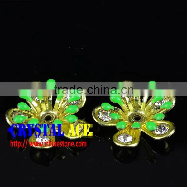 Green Decorative Metal Flowers Small Flowers for Crafts photo-4