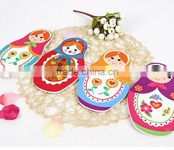 Russia Porcelain Doll Shape Ceramic Coaster