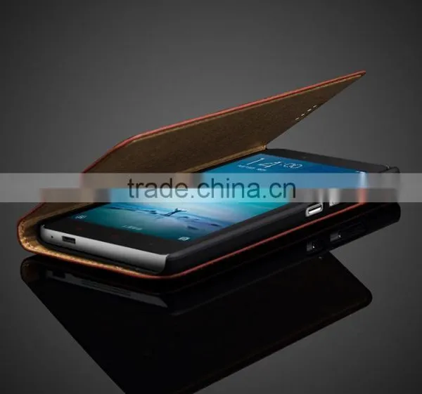Simple Series Genuine Leather Case Flid Cover Case For Xiaomi Red Mi Note 2 Flid CASE With Six Colors MT-4375 photo-5