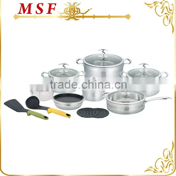 MSF Chinese Kitchen Appliances Manufacturer12pcs Stainless Steel Cookware Set MSF-3825 photo-3