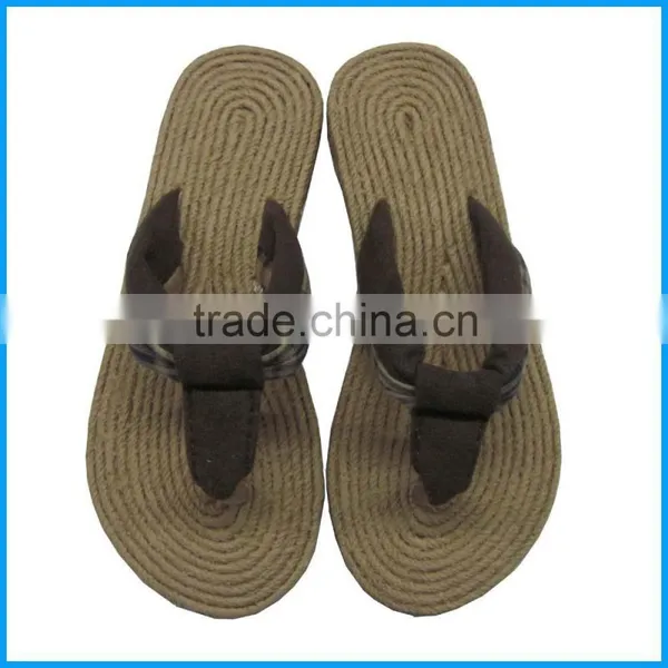 Rope Shape of Sole With Tubular Fabric Strap Flip Flop photo-4