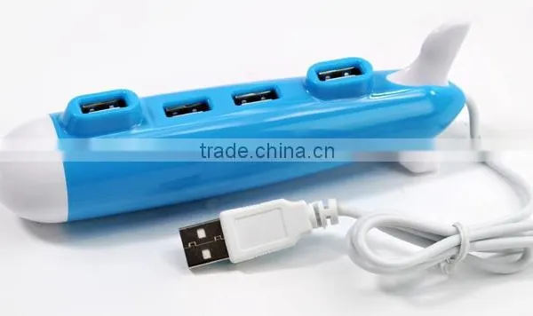Airplane Shape High Speed 4 Port USB 2.0 HUB photo-2