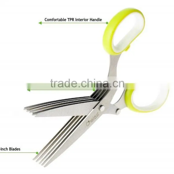 5-blades Herb Scissors- Premium Kitchen Shears With 5 Stainless Steel Blades photo-4