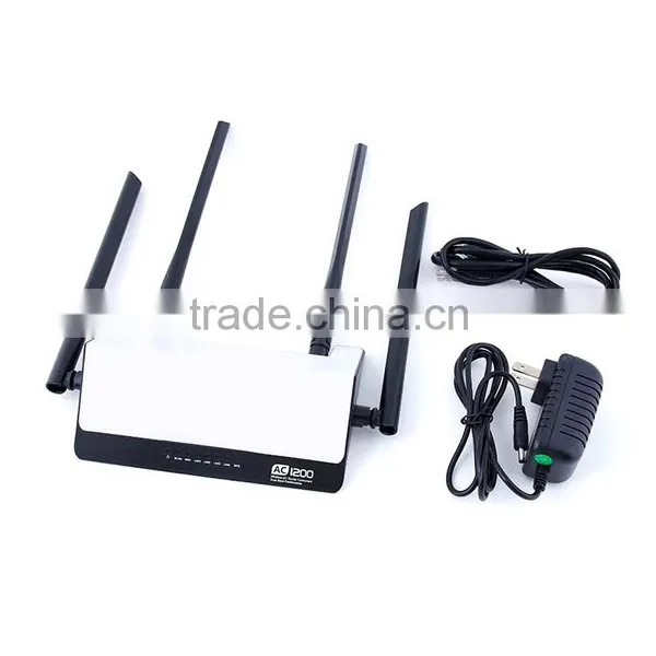 Dual Band AC1200 Concurrent 2.4G+5G Wireless Gigabit Router With 4 External Antennas photo-6