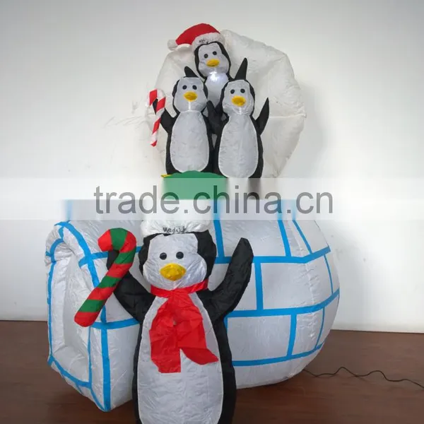 DJ-XT-32 Inflatable Penguin Family Statue Molds for Sale Christmas Decoration photo-3