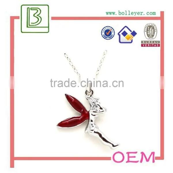 Small Angel Wings Pendant Necklace For Crafts photo-2