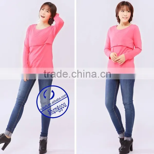 Custom Wholesale Ladies 95% Cotton 5% Spandex Maternity Wear Maternity Clothes photo-6