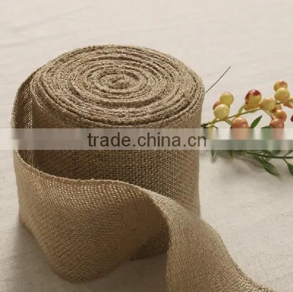 Natural Satin Christmas Ribbons Polyester Linen Ribbon photo-5