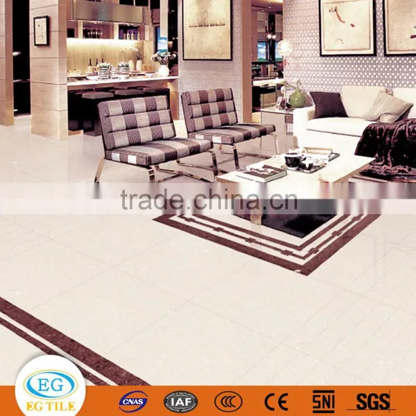 60x60 Fashion Beige Polished Soluble Salt Flooring Porcelain Vitrified Tile