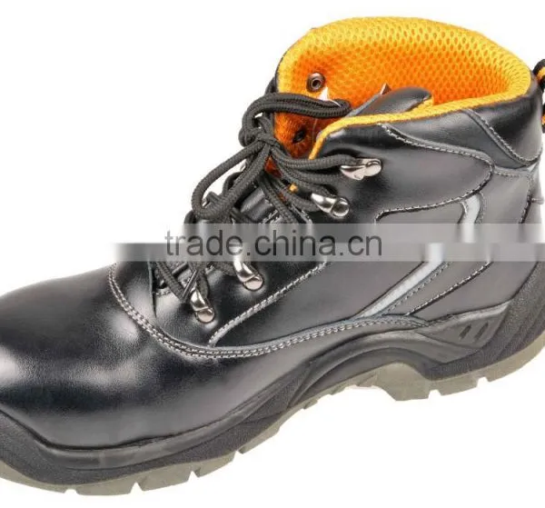 Anti-Puncture Anti Static Split Embossed Leather Toe Cap Safety Shoes photo-2