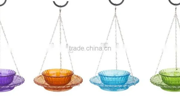 Hobnail Glass Bird Feeding Bowl photo-4