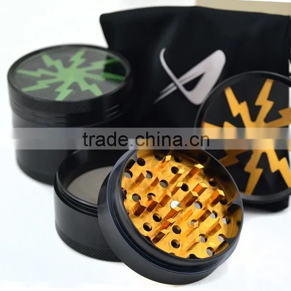 VA Lightning Grinder 2.5 Inch Herb Grinder Aluminium Golden Grinder Wholesale Herb Grinder/CNC Herba Custom Logo is Free photo-3