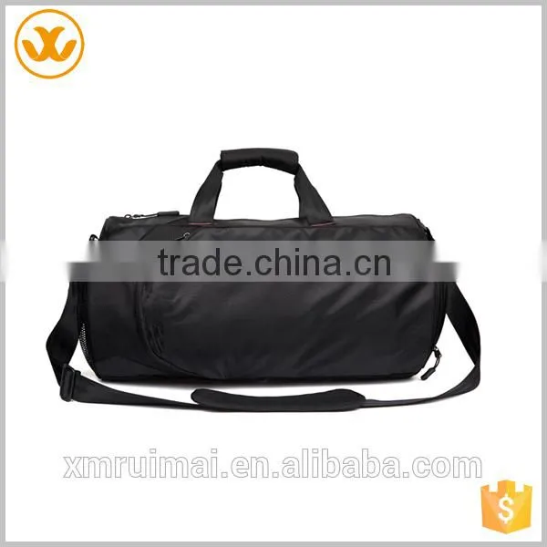 Hot New Design Custom Wholesale Nylon Black Duffel Sport Bags for Gym