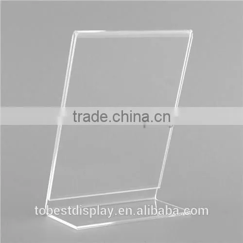 Handmade Excellent L Shaped Clear Acrylic a4 Paper Holder/acrylic Menu Stand/acrylic Label Holders photo-3