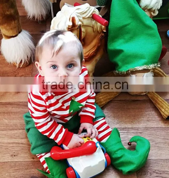 High Quality Cotton Christmas Pajamas Kids Elf/christmas Costume photo-2