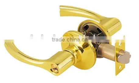 North and South American Style Zinc Alloy Double Handles Main Door Tubular Lever Locks photo-4