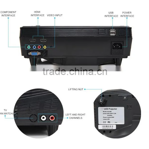 Daylight Projector 8000:1 Contrast Ratio 2000 Lumens Led Projector photo-6