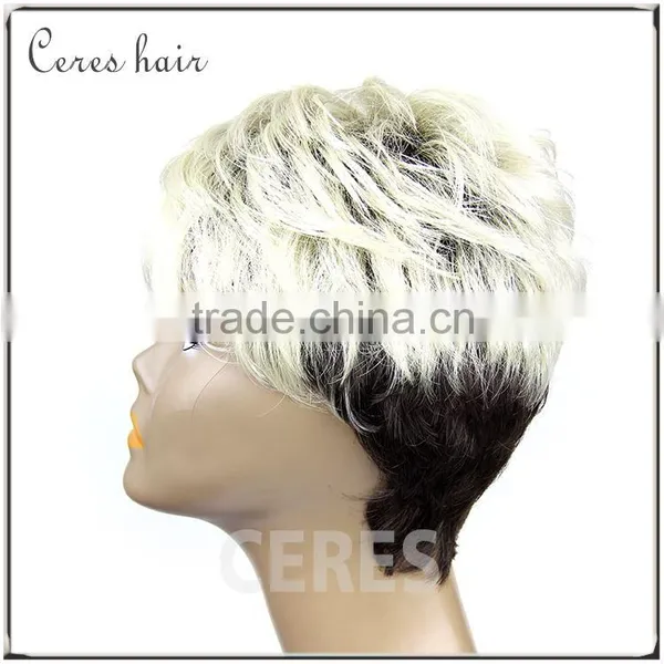 Japanese Fiber Blond 613 Synthetic Wig Full Lace Wig Top Quality Fashion Style Italian Wave photo-5