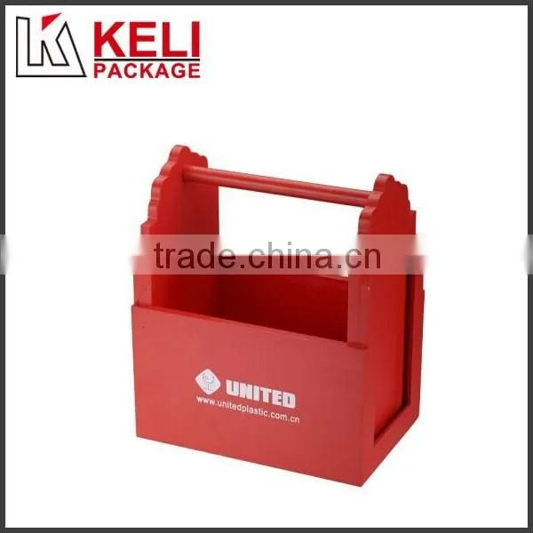 Fashion Red Wooden Wine Tote