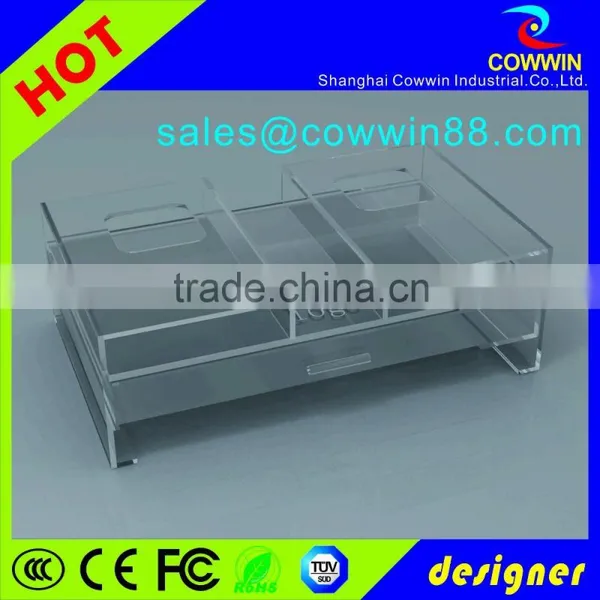 Acrylic Cosmetic Counter Display With Holes, Cosmetic Counter Top Displays photo-5