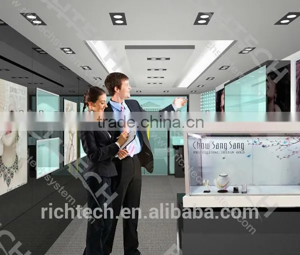 Richtech Transparent LCD Glass Display Cabinet With Video Advertising photo-3