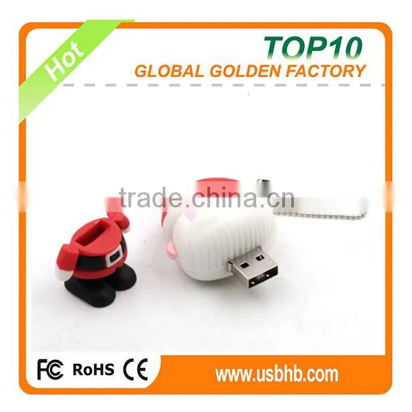 Christmas Santa Shape OEM PVC 2GB 8GB 16G Usb Flash Drive Pen Drive for Promotion photo-6