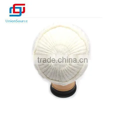 Girls Pure White Acrylic Fiber Hat photo-2
