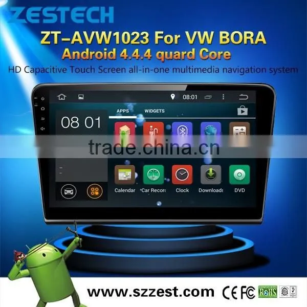 For VW Bora Wholesale  android 4.4.4 car fm radios audio stereo gps system Mp3/ 4 player multimedia DVR BT 3G OBD SWC