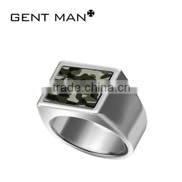 Simple Ring Designs Interesting Camouflage Pattern Stainless Steel Ring Man's Ring photo-3