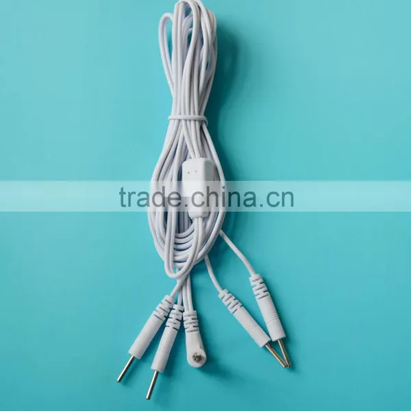 DC 3.5mm/2.5mm Available 4 in 1 Tens Unit Lead Wire With 4 Pin Copper Lead Cable photo-2