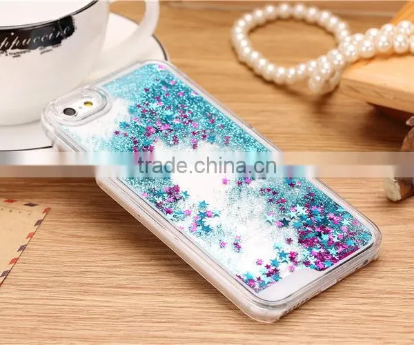 Glitter Stars Quicksand Design PC Case for IPhone 6 /6s /6 Plus photo-3