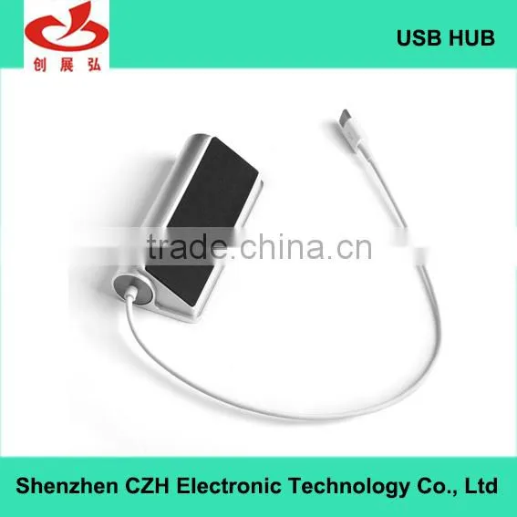 Aluminium Casing Usb-c Hub, 4- Port Type c Hub Change to Driver Download Usb 2.0 Hub From for Macbook With LED Indicators photo-4