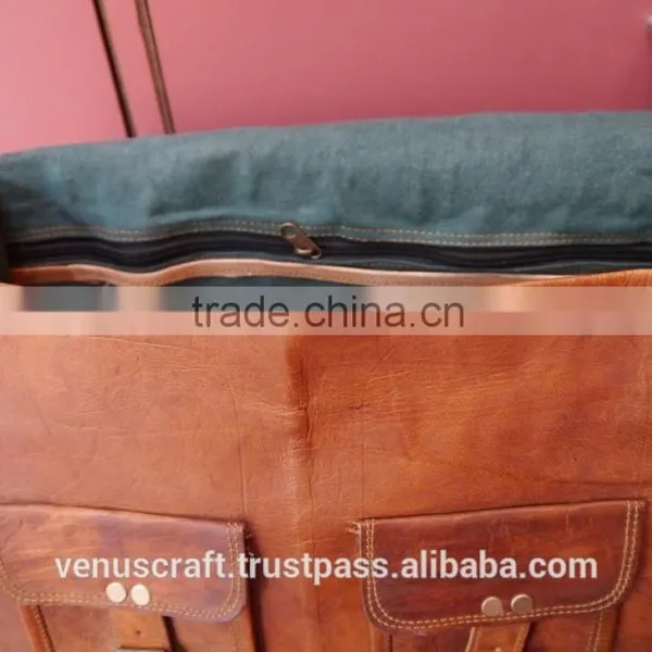 Real Leather Satchel Bag,real Goat Leather Office Satchel photo-4