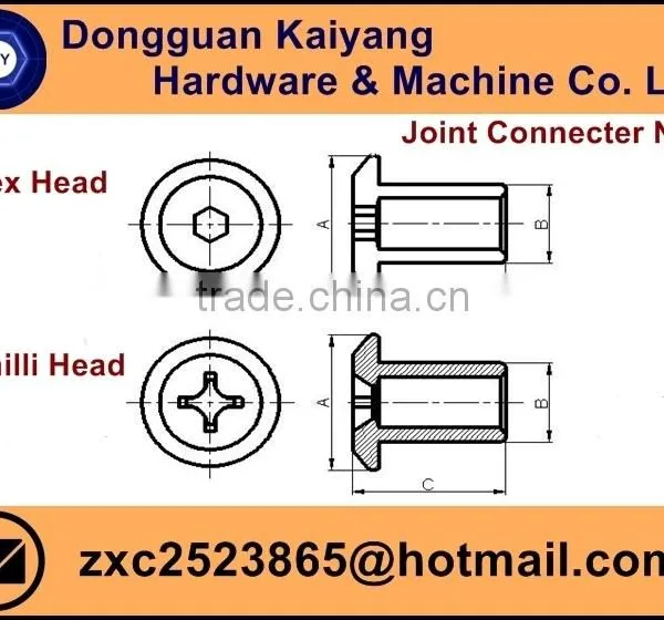 M6, M8, M10 / Bright(White)/ Blue/ Yellow Zinc Plated; Joint Connector ; Furniture Hardware photo-4