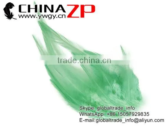 Top Supplier ZPDECOR Wholesale Good Quality Cheap Dyed Aqua Chicken Rooster Saddle Feathers for Show photo-2