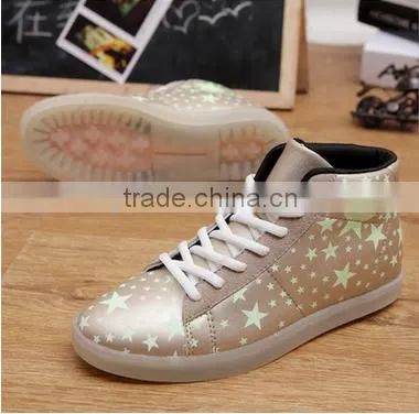 New Arrival Led Lights Shoes High Luminous Noctilucent Help Couples Fluorescent Fashion Casual Shoes photo-4