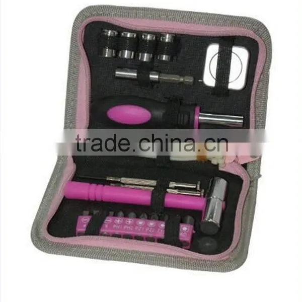 32 Piece Ladies Pink Tool Box ,Household Pink Tool Set Special For Ladies photo-4